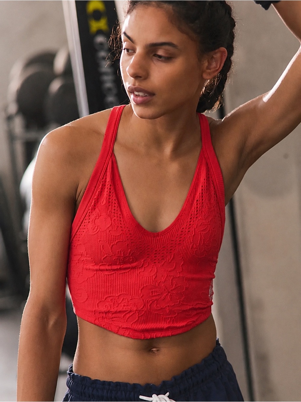 FP Movement Day Dream Cami NWT Size XS/S Free People Tank Top Grapefruit Red